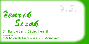 henrik sisak business card